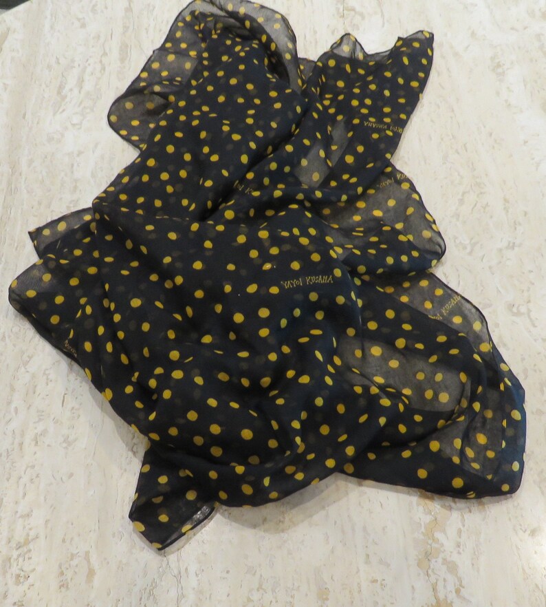 Yayoi Kusama SCARF Yellow Dots Art Stole Wrap Scarf Pareo MOMA Etsy