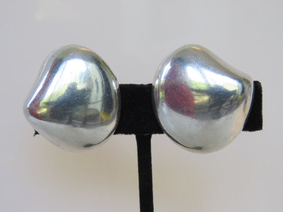 shell shape earrings minimal silver earrings styl… - image 1