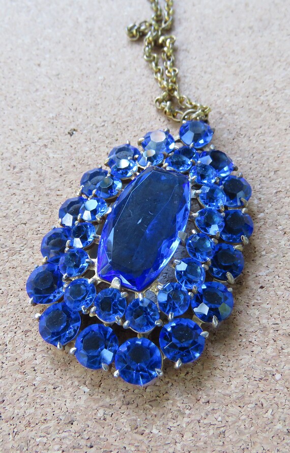 Vintage chain pendant necklace Gem