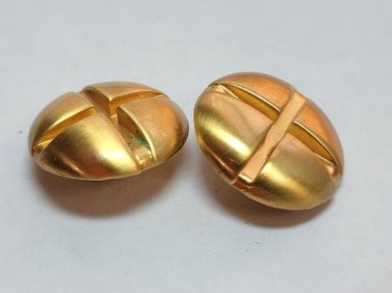 golden earrings big screw clip on nineties - image 5
