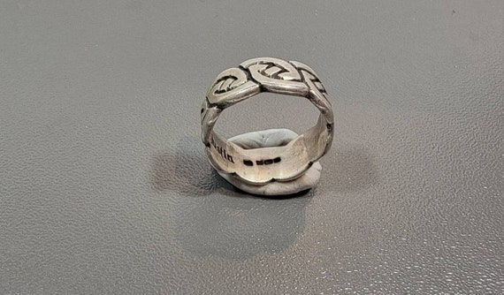 sterling silver band ring celtic design ring size usa 5
