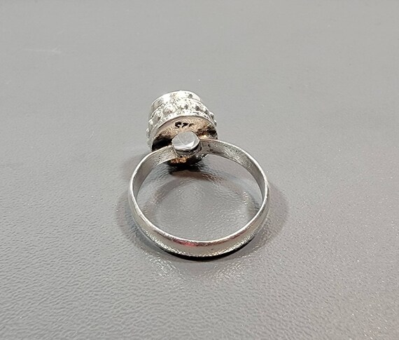 crystal ring solitaire sterling silver vintage je… - image 6