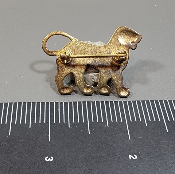 big cat brooch sterling silver gold plated museum jewelry View 5