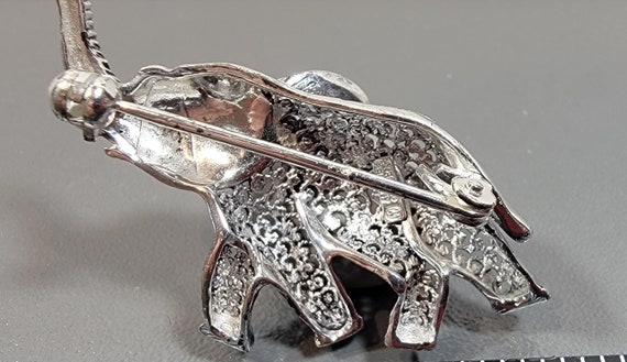 elephant brooch fine quality sterling silver germ… - image 2