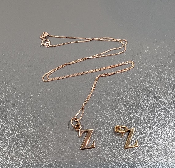 letter pendant z thomas sabo sterling silver rose gold or yellow gold