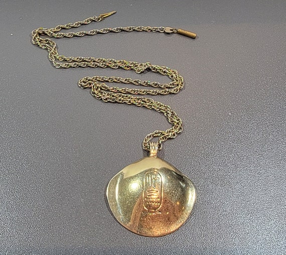 egyptian revival necklace hieroglyphic pendant ne… - image 10