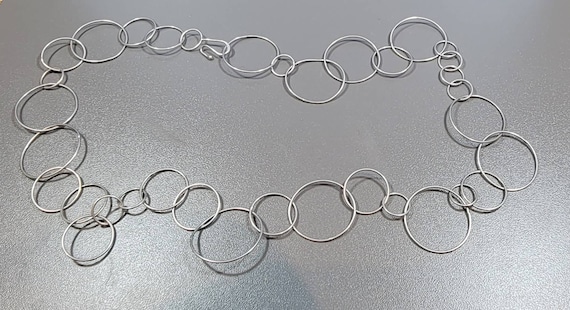 sterling silver chain necklace light airy rings