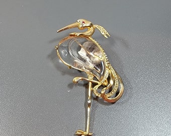 trifari jelly belly egret book piece top