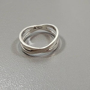 sterling silver band ring stacking style usa 6.5 image 3