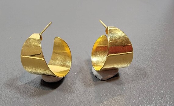 gold filled hoop earrings pierced vintage danecraft