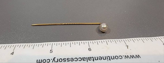 lapel pin faux pearl antique stickpin simple - image 4