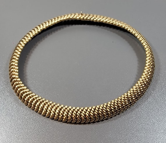 ciner necklace gold tone metal choker big bold chain