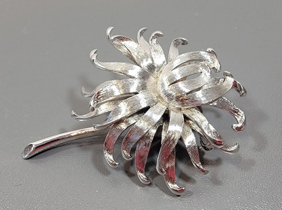 abstract flower flower blossom silver tone