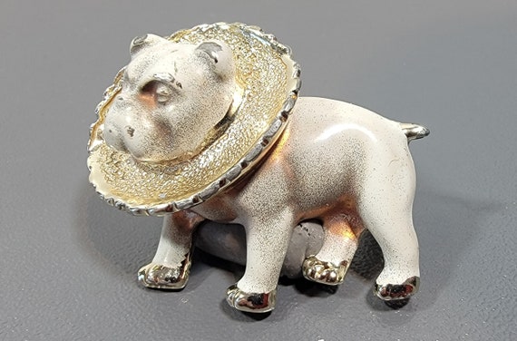 bull dog brooch vintage enamel scatter pin - image 7