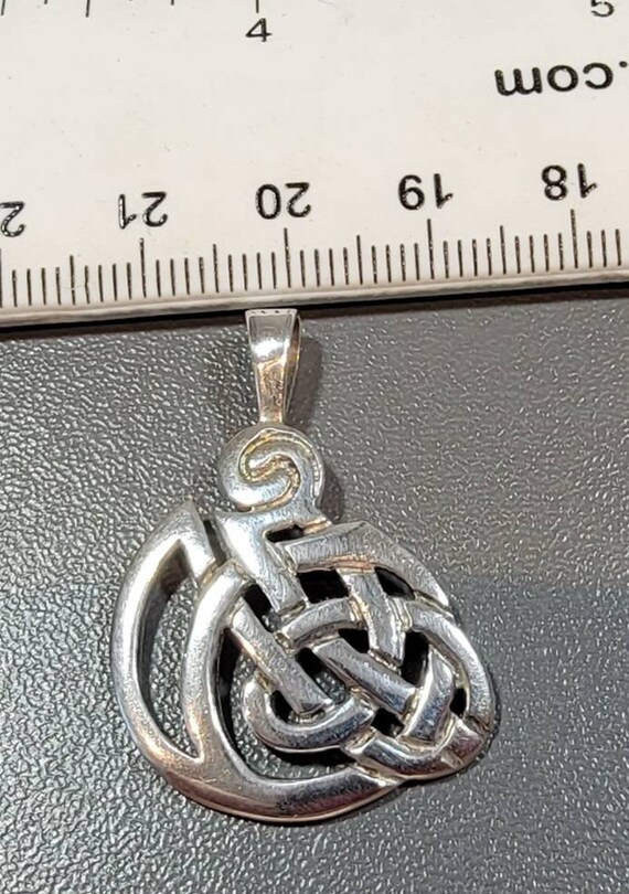 celtic pendant sterling silver Irish made hallmar… - image 3
