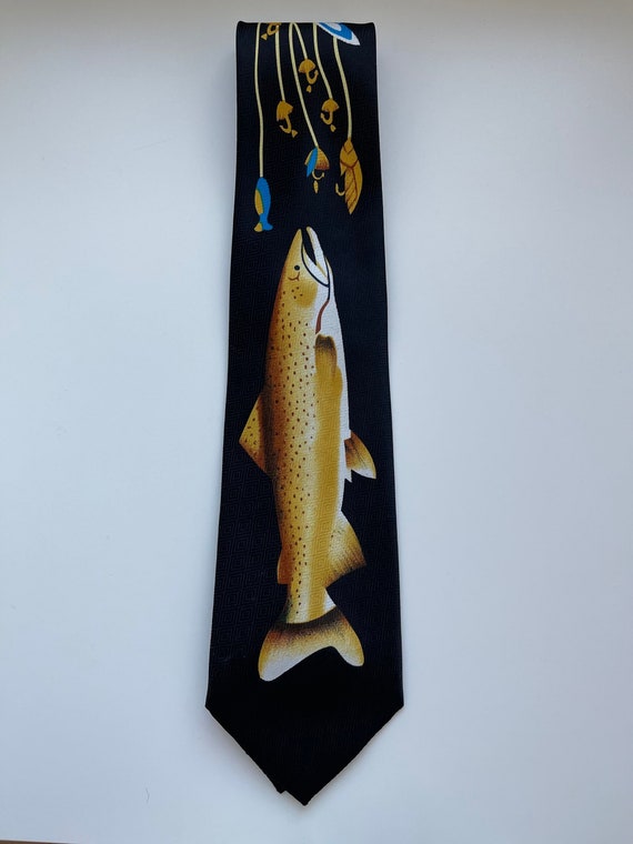 Fly Fishing Necktie Trout Fishing Tie - image 1