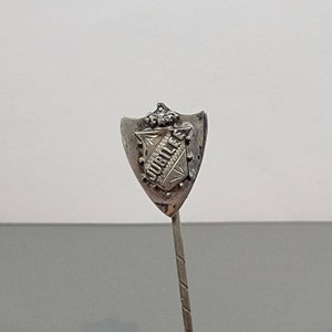 lapel pin queen victoria silver jubilee antique stick pin sterling silver