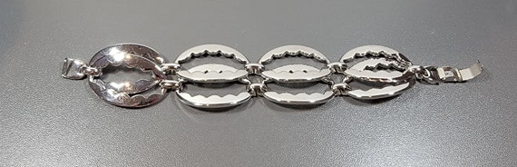 fancy chain bracelet silver tone large links oval tara