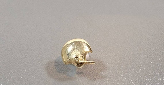 football helmet tie tack gold tone metal
