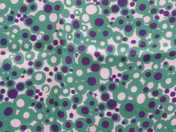 Suffragette colors Square scarf purple green and white dots seventies design