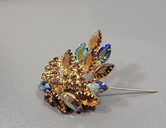rhinestone brooch fancy variety of stones shapes and colors
