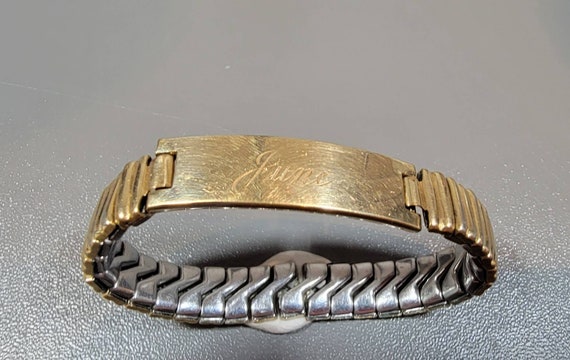 stretch bracelet Identity Monogram JUNE Vintage Y… - image 10