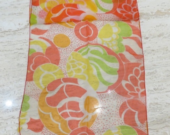 Cheerful sheer oblong scarf in glorious 70s abstract design Chiffon Scarf