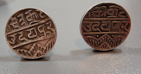antique cufflinks India medwar coins  vintage wedding groom