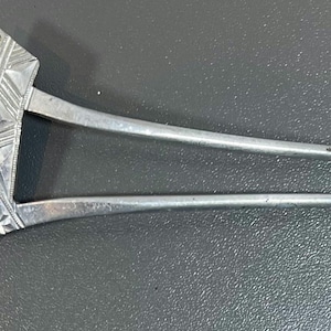 Antique hair barrette accessory rhinestone aluminum victorian