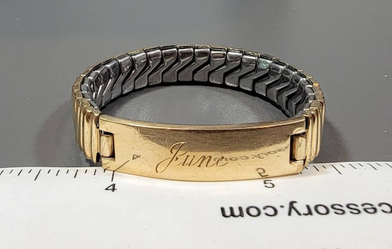 stretch bracelet Identity Monogram JUNE Vintage Y… - image 7