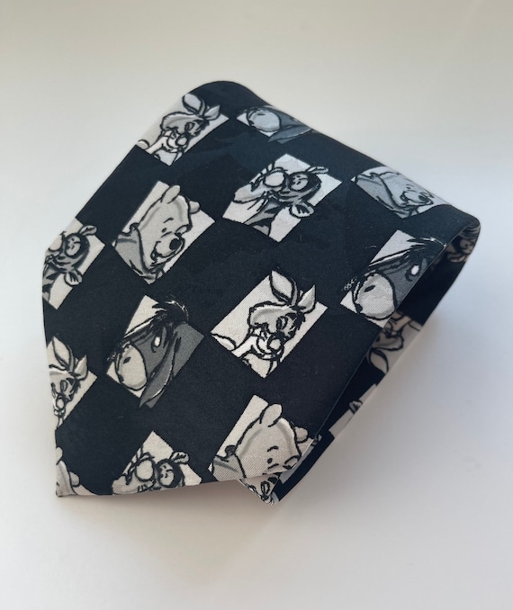 Winnie the Pooh Silk Tie Vintage Disney tie Eeyore Piglet Necktie