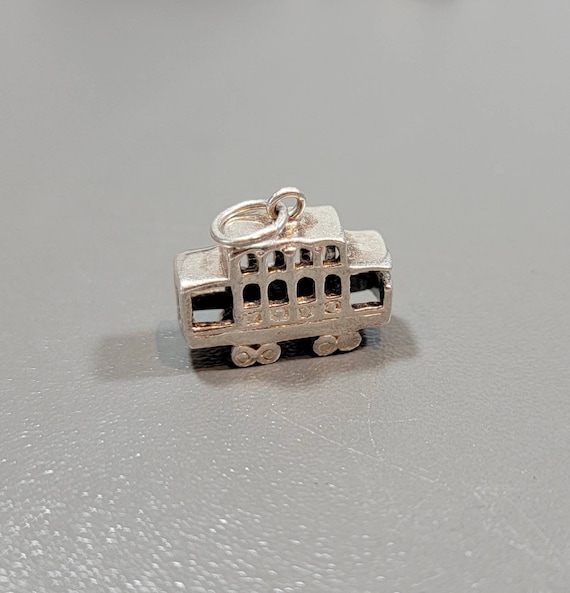 San Francisco cable car charm sterling silver vintage