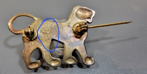 big cat brooch sterling silver gold plated museum jewelry View 2