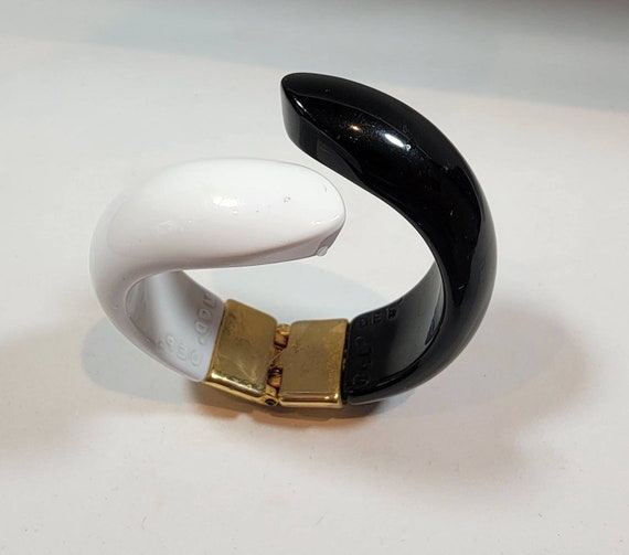 depose bracelet black white bypass bangle bracele… - image 5