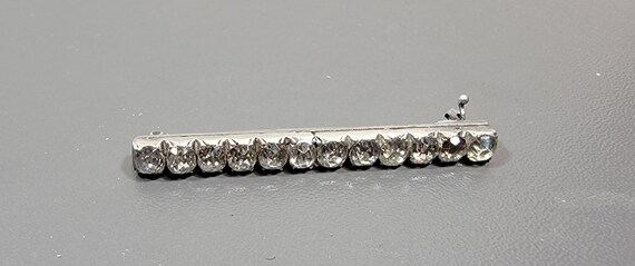 antique paste bar brooch shiny sterling setting