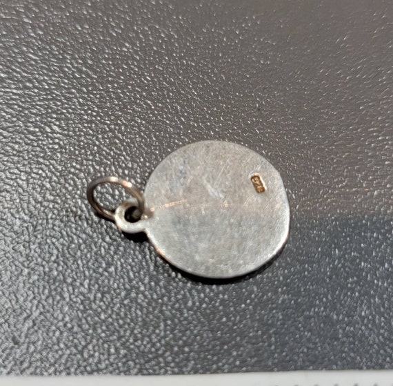 small monogram R charm sterling silver cursive le… - image 2