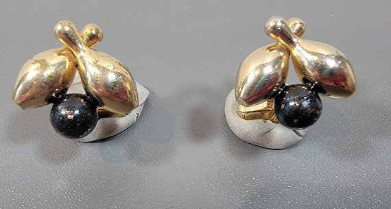 bowling cufflinks ball and pins vintage anson
