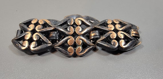 copper link bracelet midcentury design