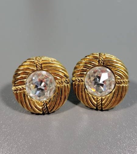 Rhinestone Chanel Earrings 