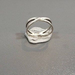 sterling silver band ring stacking style usa 6.5 image 8