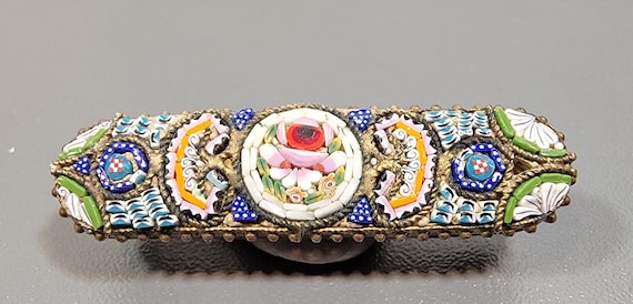 micro mosiac brooch grand tour souvenir victorian