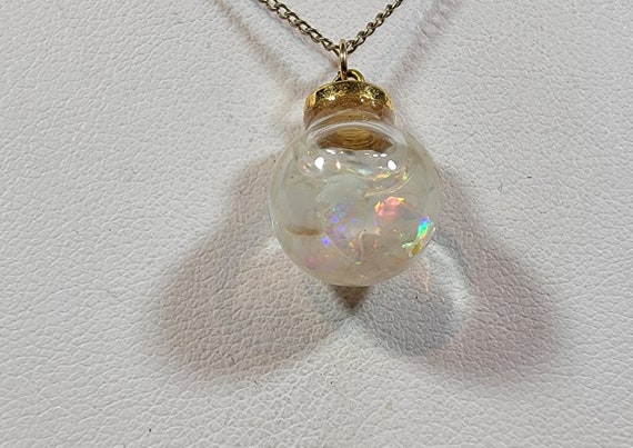 floating opal pendant gold filled in original box - image 8