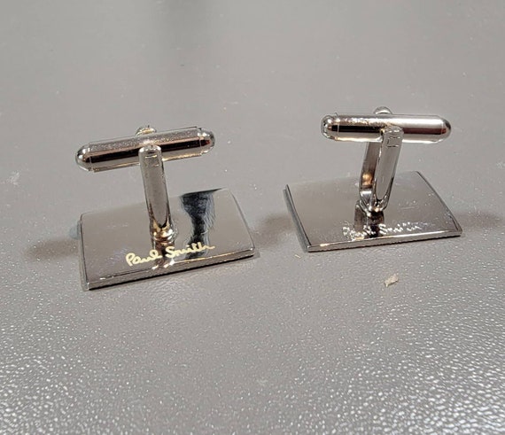 Paul Smith cufflinks rectangular design silver to… - image 5