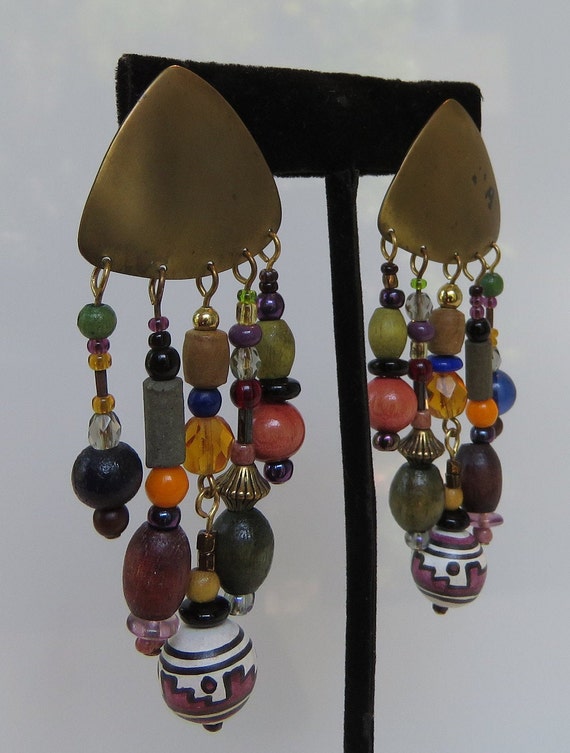 Dangle earrings Chipita Joan Eagle Hippie Boho Br… - image 3