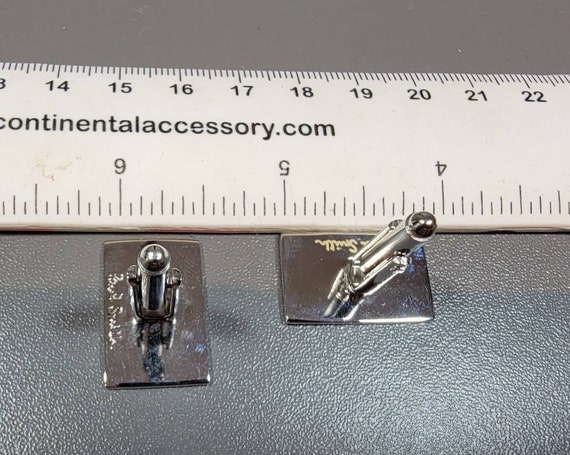 Paul Smith cufflinks rectangular design silver to… - image 3