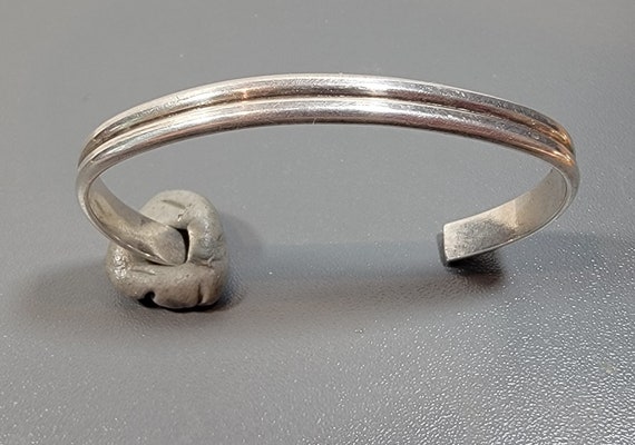 cuff bracelet bangle sterling silver unmarked small