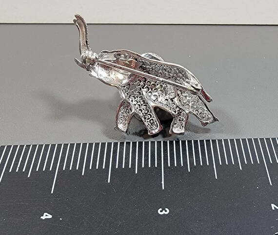 elephant brooch fine quality sterling silver germ… - image 4