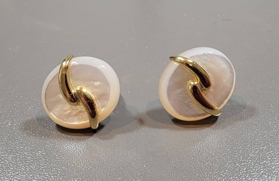 kylo earrings mother of pearl clip on sterling silver earrings