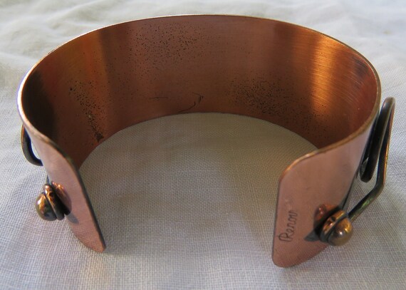 mcm bracelet Copper cuff spiral decoration Renoir… - image 4