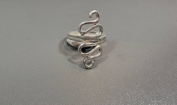 snake ring sterling silver size 8 handmade